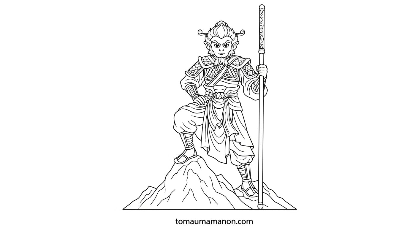 Tôn Ngộ Không với gậy như ý