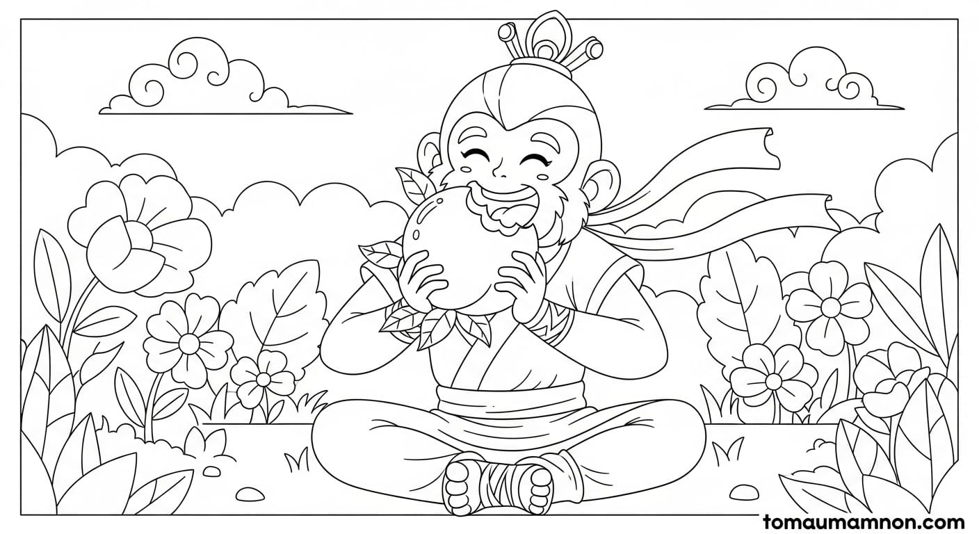 Tôn Ngộ Không mặt cười tinh nghịch