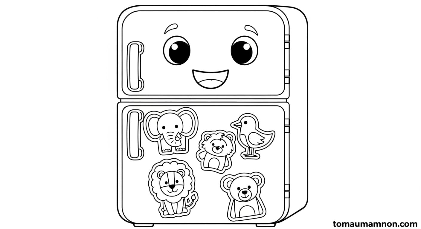 Tải tranh tô màu tủ lạnh miễn phí