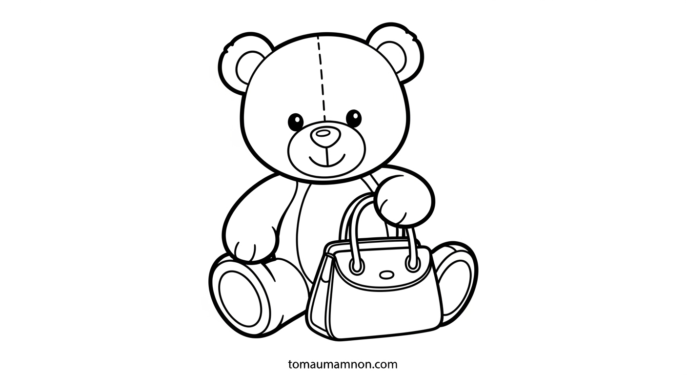 Tô Màu Túi Xách Bé tập tô màu túi xách dễ thương