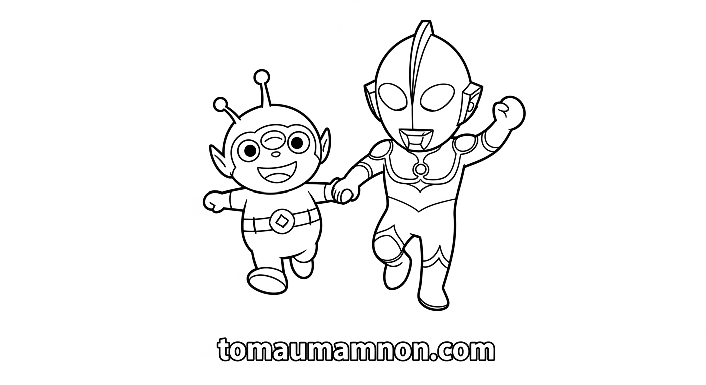 Tô Màu Ultraman Siêu nhân Ultraman và các bạn