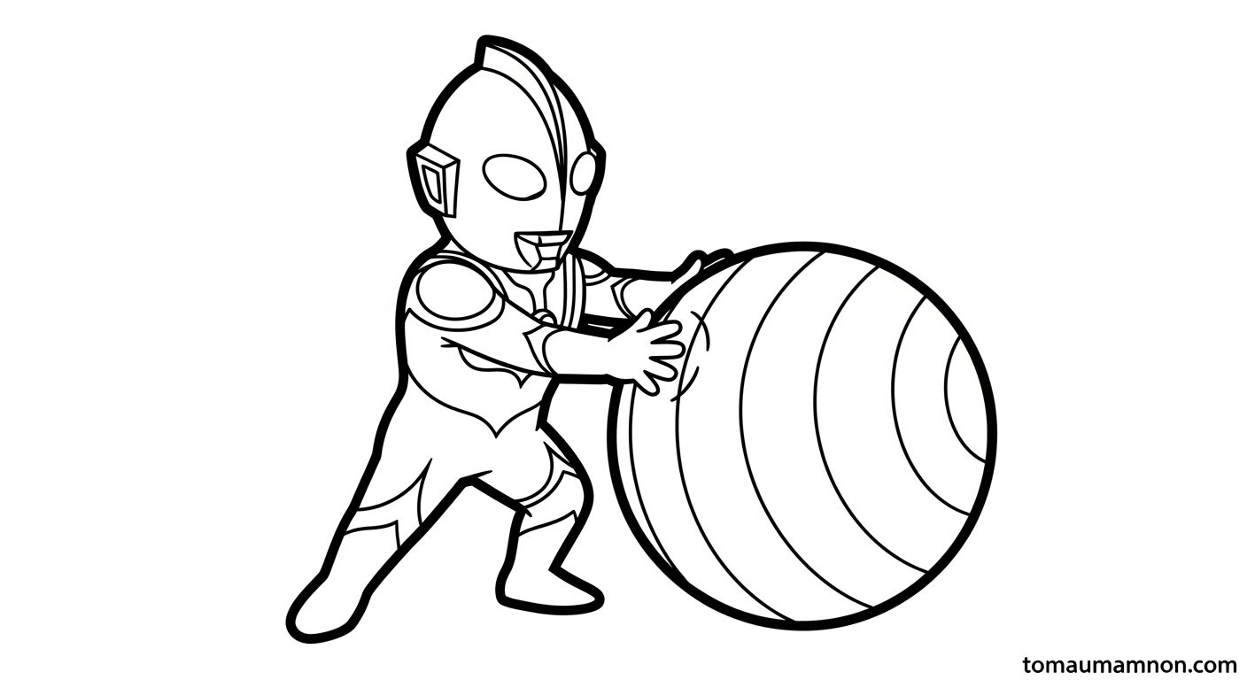 Tô Màu Ultraman Tô màu Ultraman dũng cảm