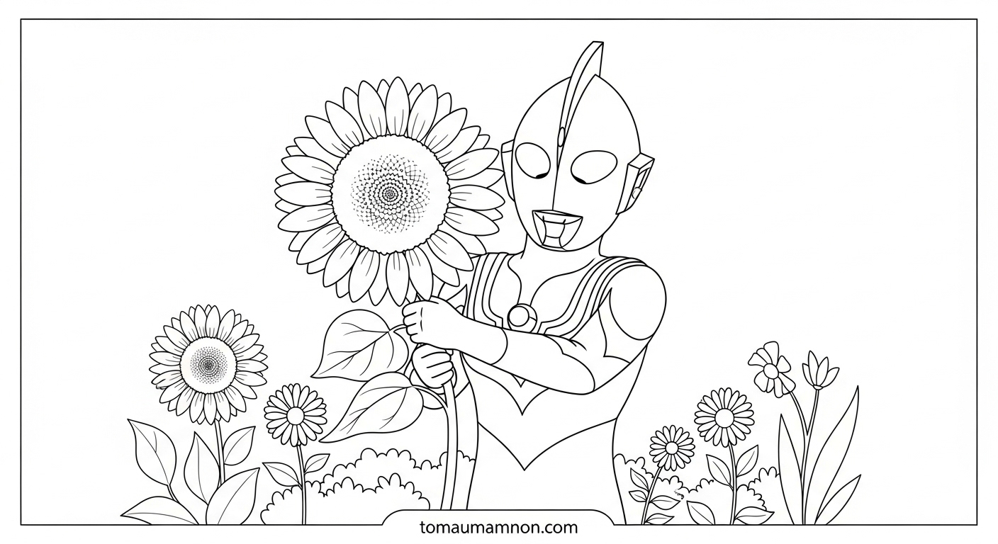 Tô Màu Ultraman Tô màu siêu nhân Ultraman mạnh mẽ