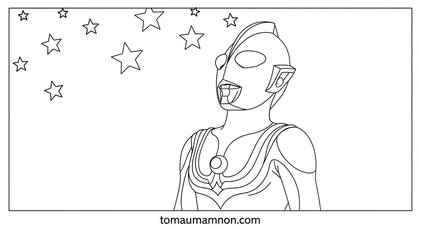 Tô Màu Ultraman Bé tập tô màu Ultraman