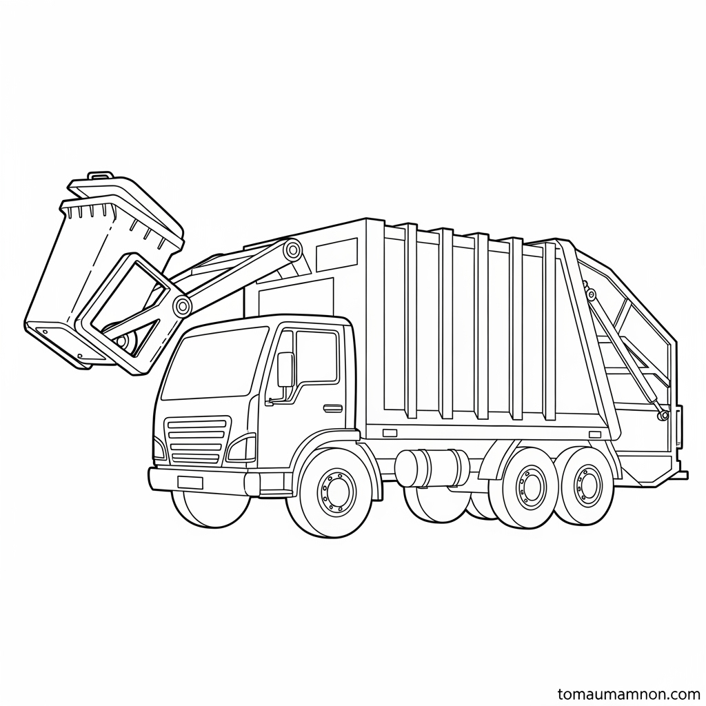 Tô màu xe tải quái vật mạnh mẽ