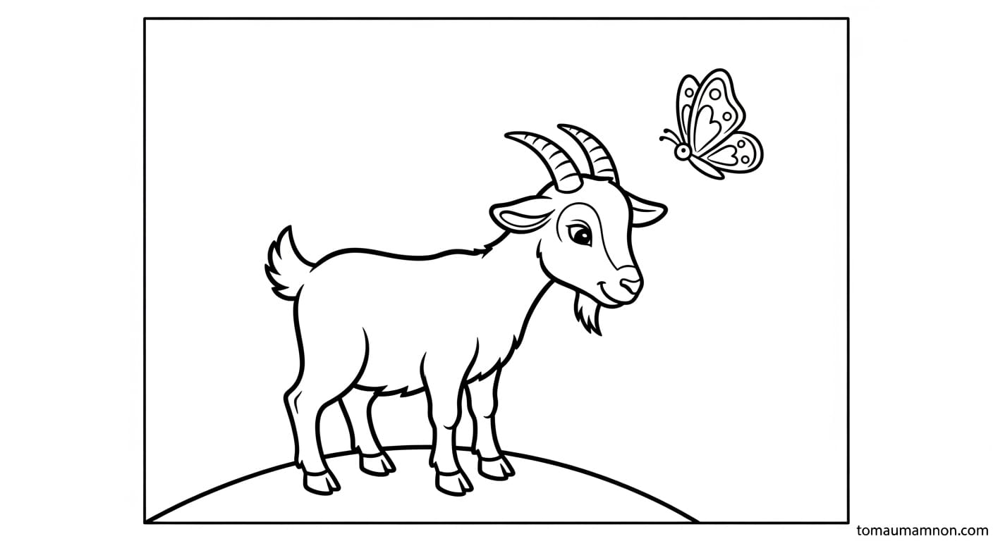 Tranh 12 Con Giáp Dê hiền lành