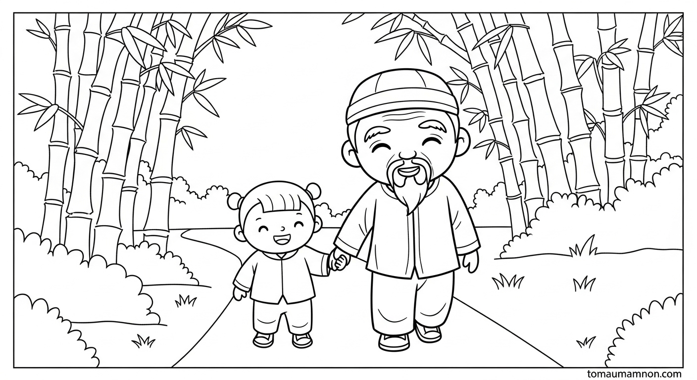 Tranh Ảnh Bác Hồ Bé tô màu hình ảnh Bác Hồ