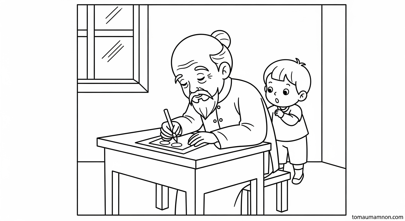 Tranh Ảnh Về Bác Hồ Bác Hồ làm việc tại nhà sàn, ảnh Bác Hồ lịch sử