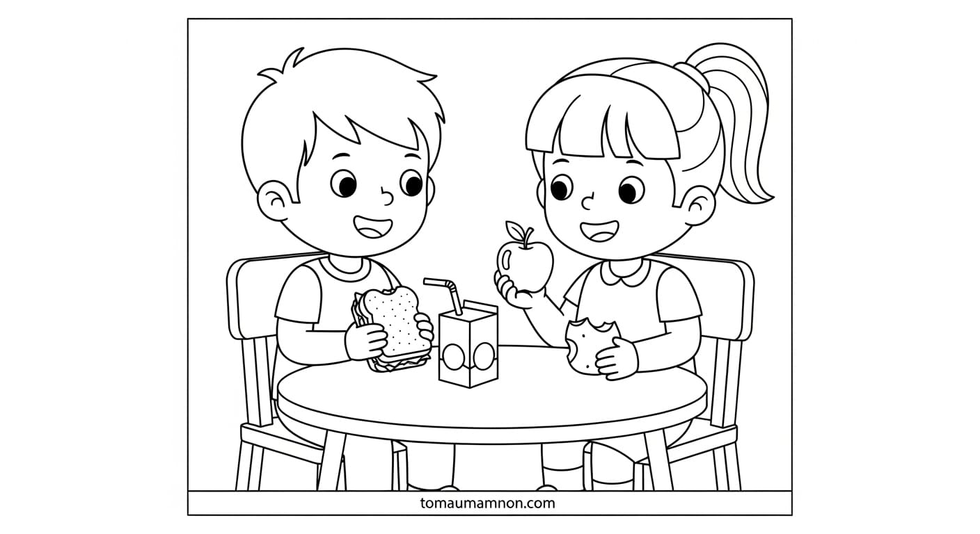 Tranh Bé Trai Bé Gái Bé gái mặc váy xòe dễ thương