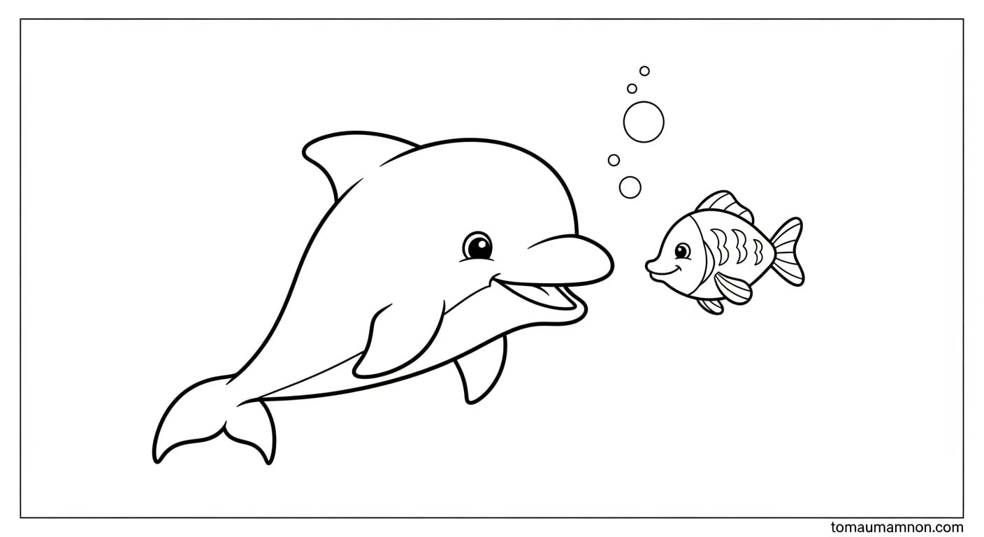 Tranh Cá Heo cặp đôi cá heo