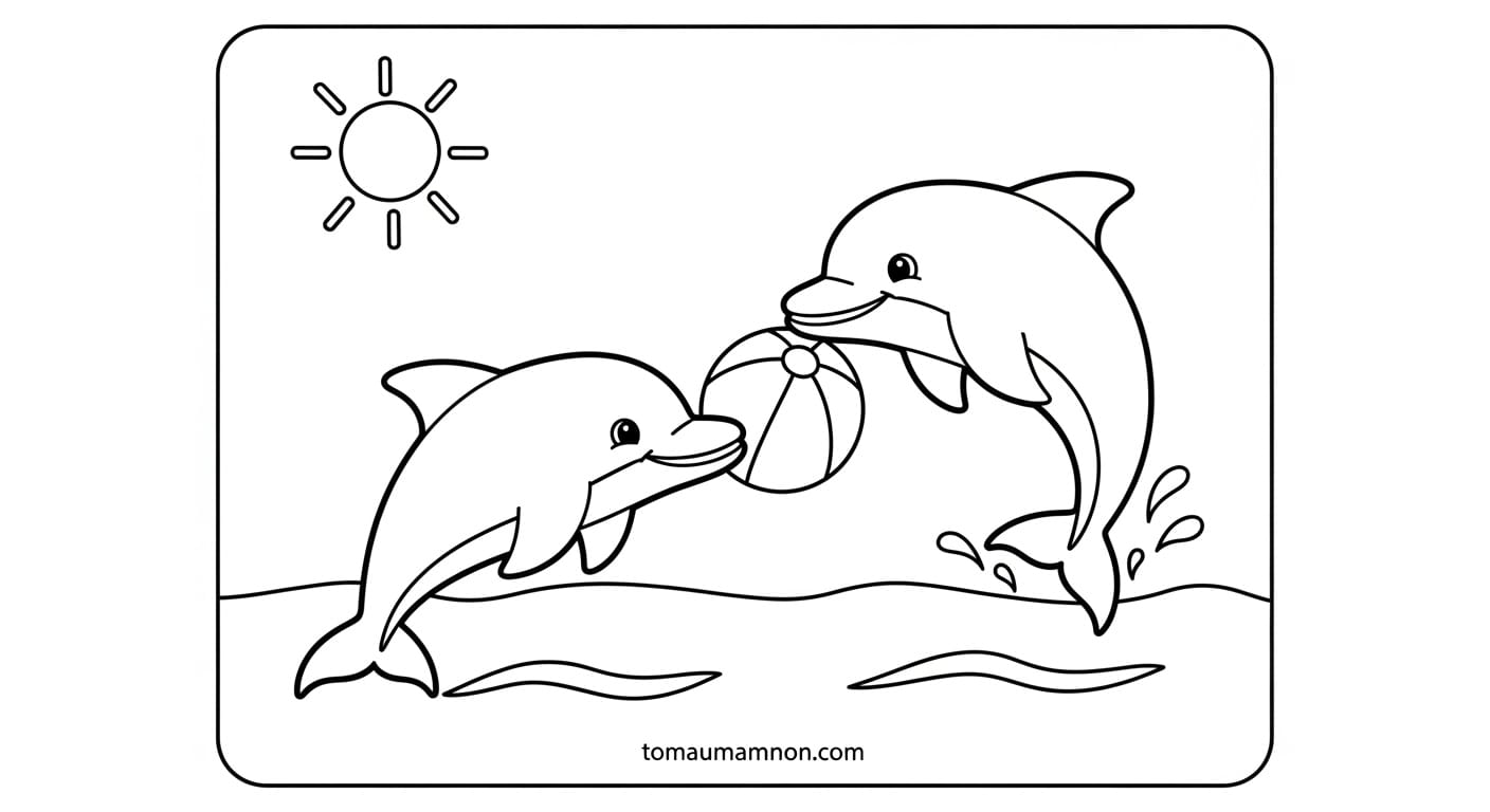 Tranh Cá Heo cá heo dưới biển