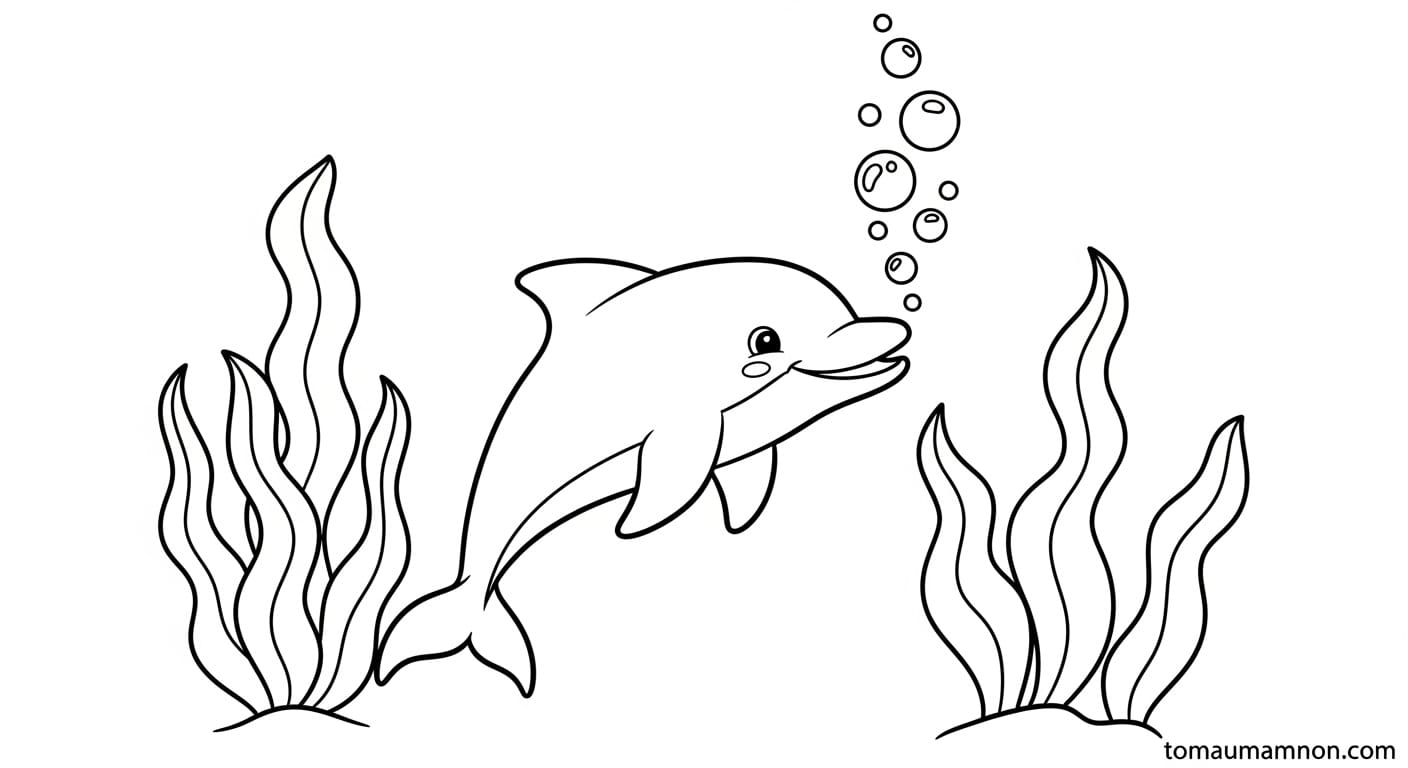 Tranh Cá Heo cá heo và bong bóng
