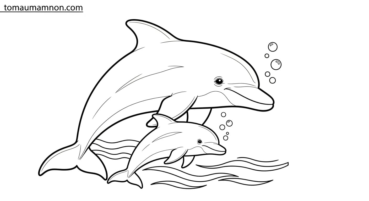 Tranh Cá Heo cá heo nô đùa