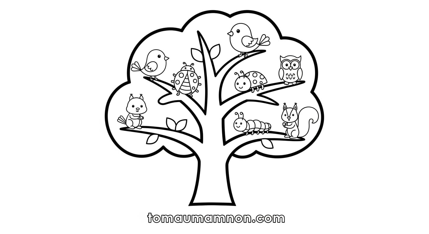 Tranh Cây Xanh Cây xanh sum suê tán lá rộng