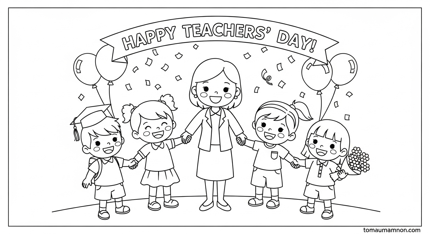 Tranh Chào Mừng 20/11 Ý tưởng thiệp 20/11 sáng tạo từ tranh vẽ