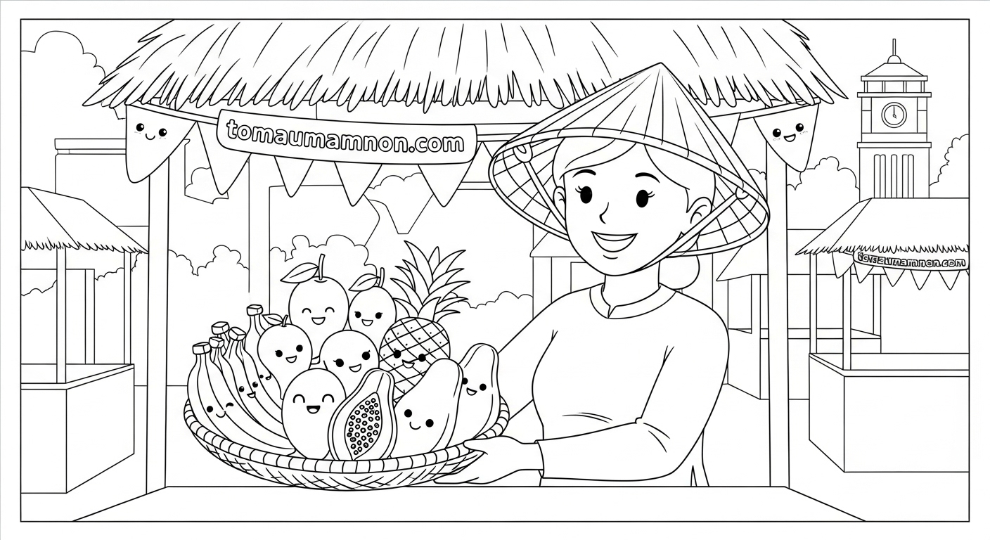 Tranh Chợ Bến Thành tranh cho ben thanh 1