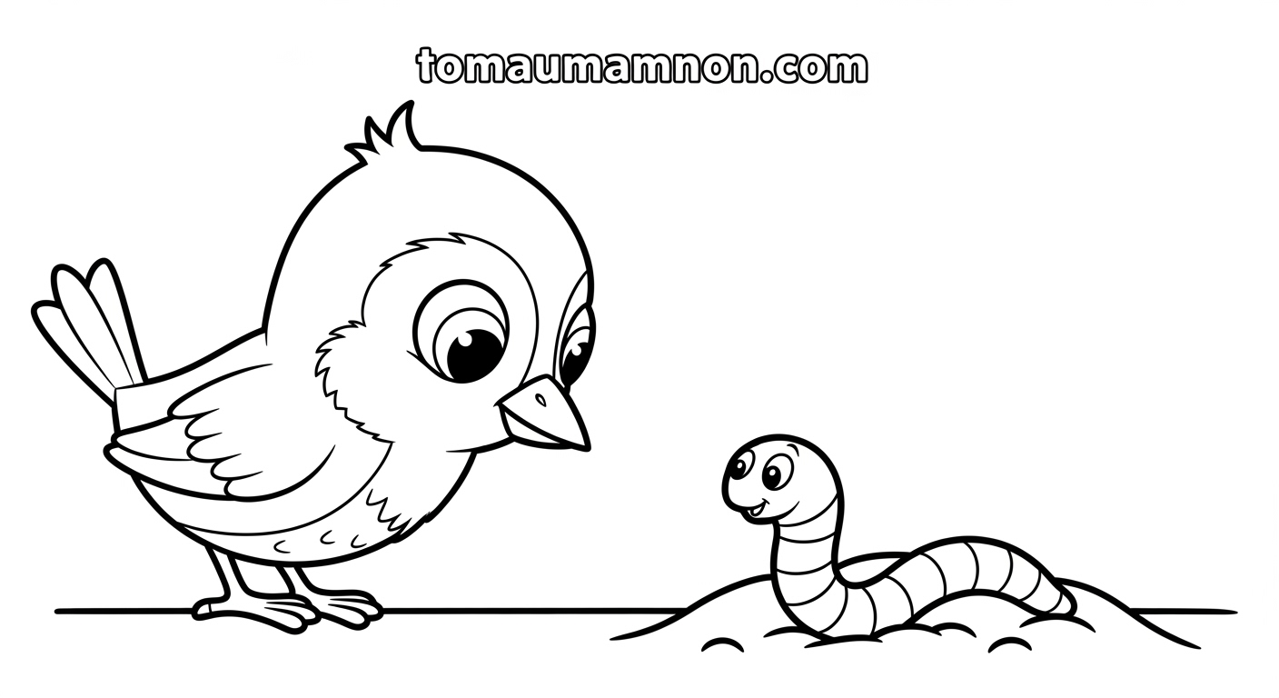 Tranh Con Chim Hướng dẫn tô màu tranh con chim chi tiết