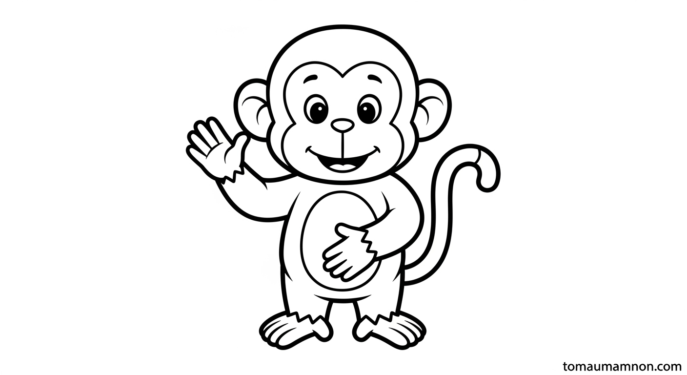 Tranh Con Khỉ Hướng dẫn tải tranh tô màu con khỉ