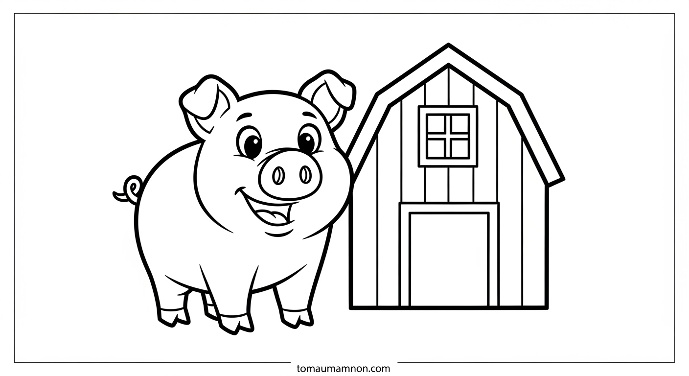 Tranh tô màu heo Peppa đáng yêu