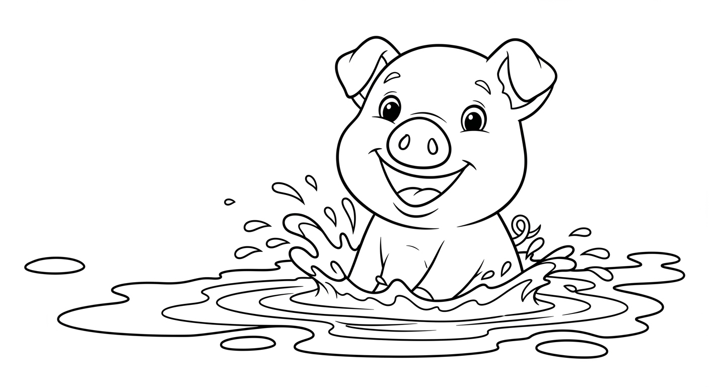 Bé tô màu con lợn phát triển kỹ năng