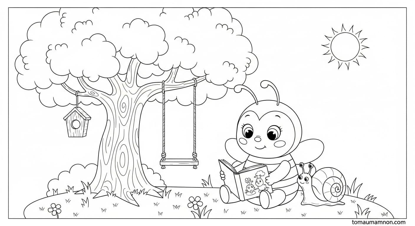 Gợi ý hoạt động tô màu con ong cùng bé