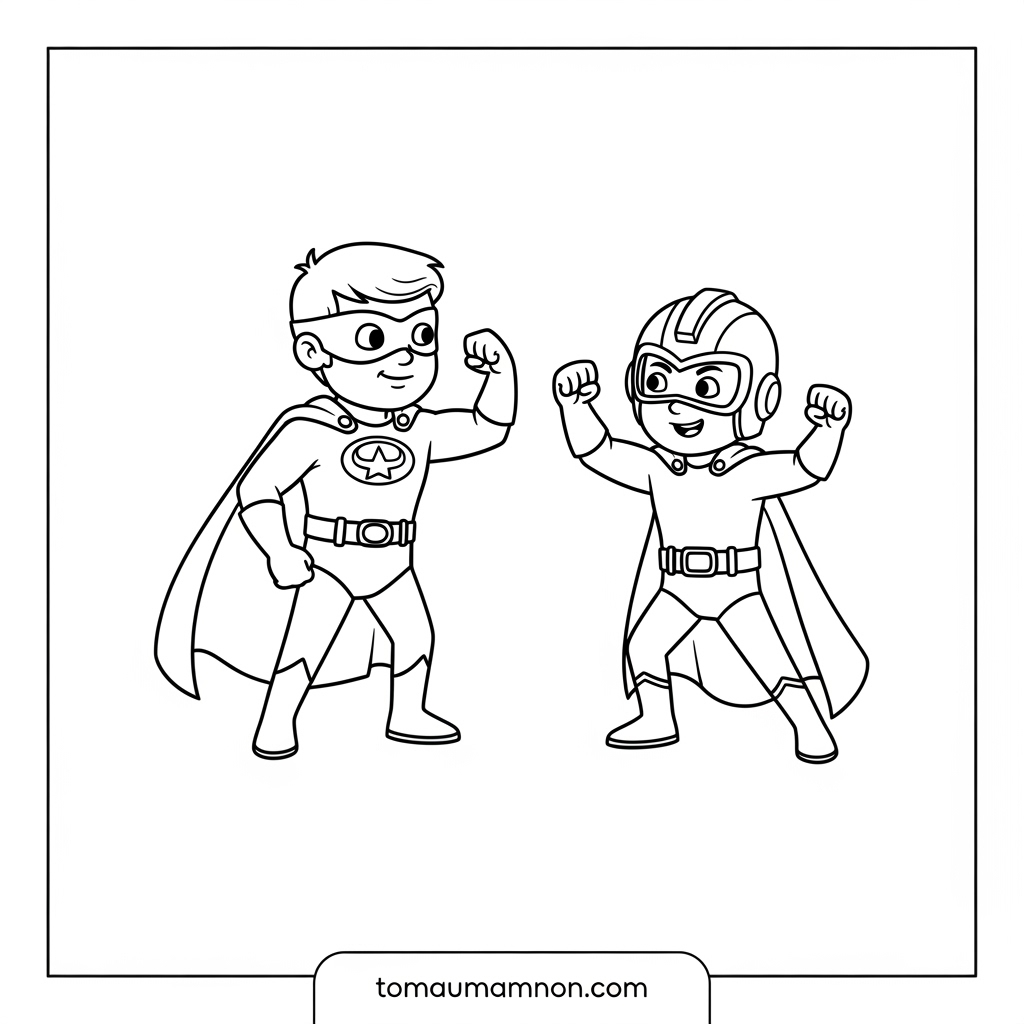 Tô màu tranh đấu vật về sự dũng cảm