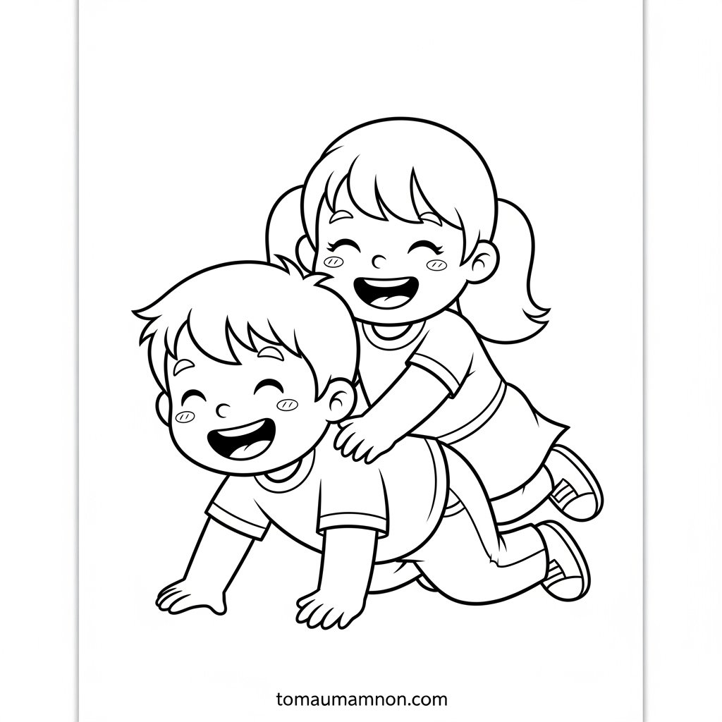 Tranh tô màu đấu vật giúp bé phát triển