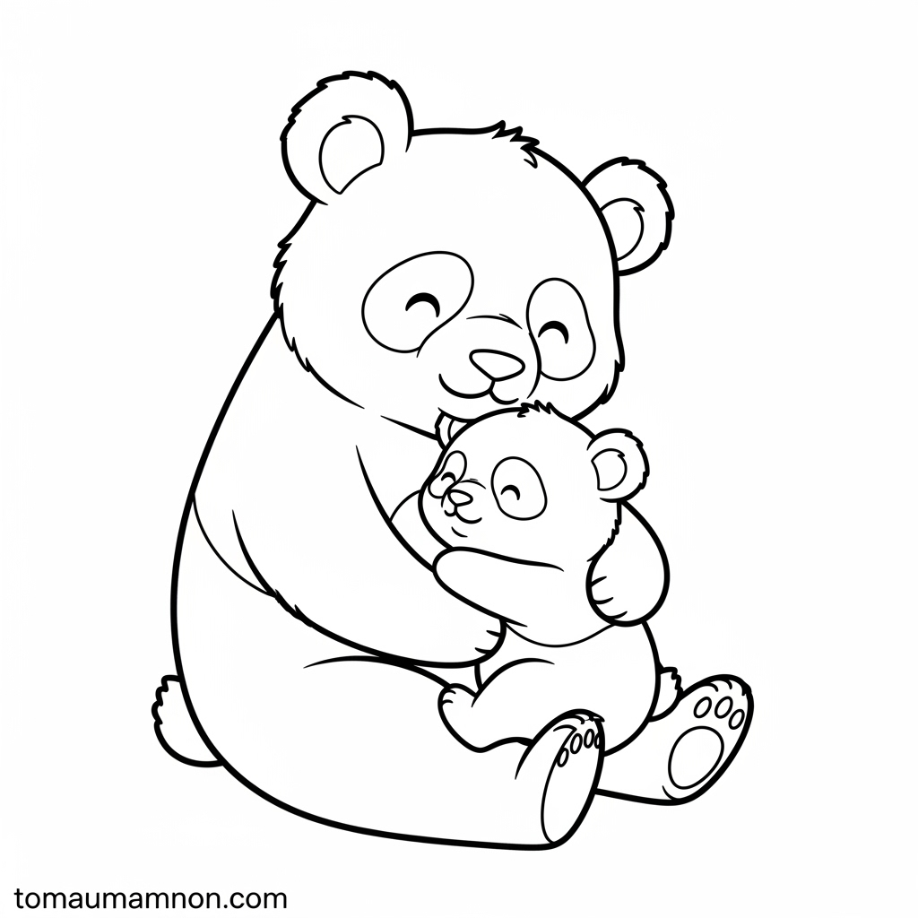 Tranh tô màu gấu trúc Kungfu Panda