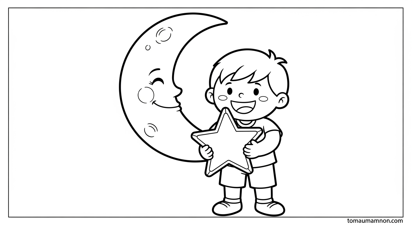 Tranh Mặt Trăng Gợi ý hoạt động với tranh mặt trăng