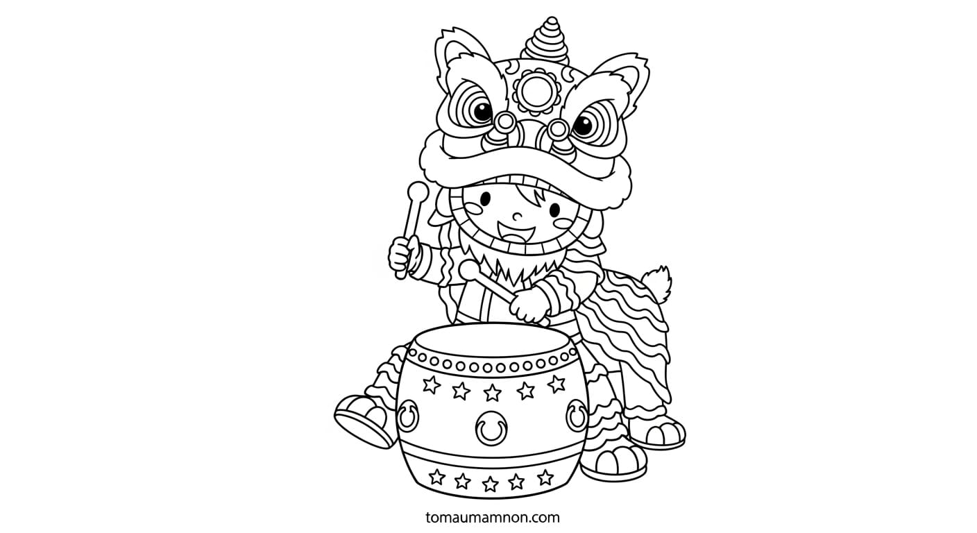 Tranh Múa Lân Tranh múa lân 3