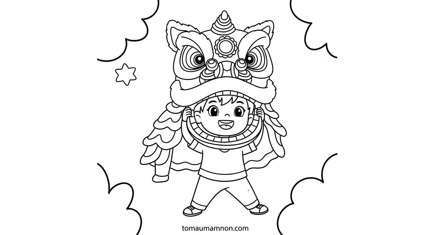 Tranh Múa Lân Tranh múa lân 5