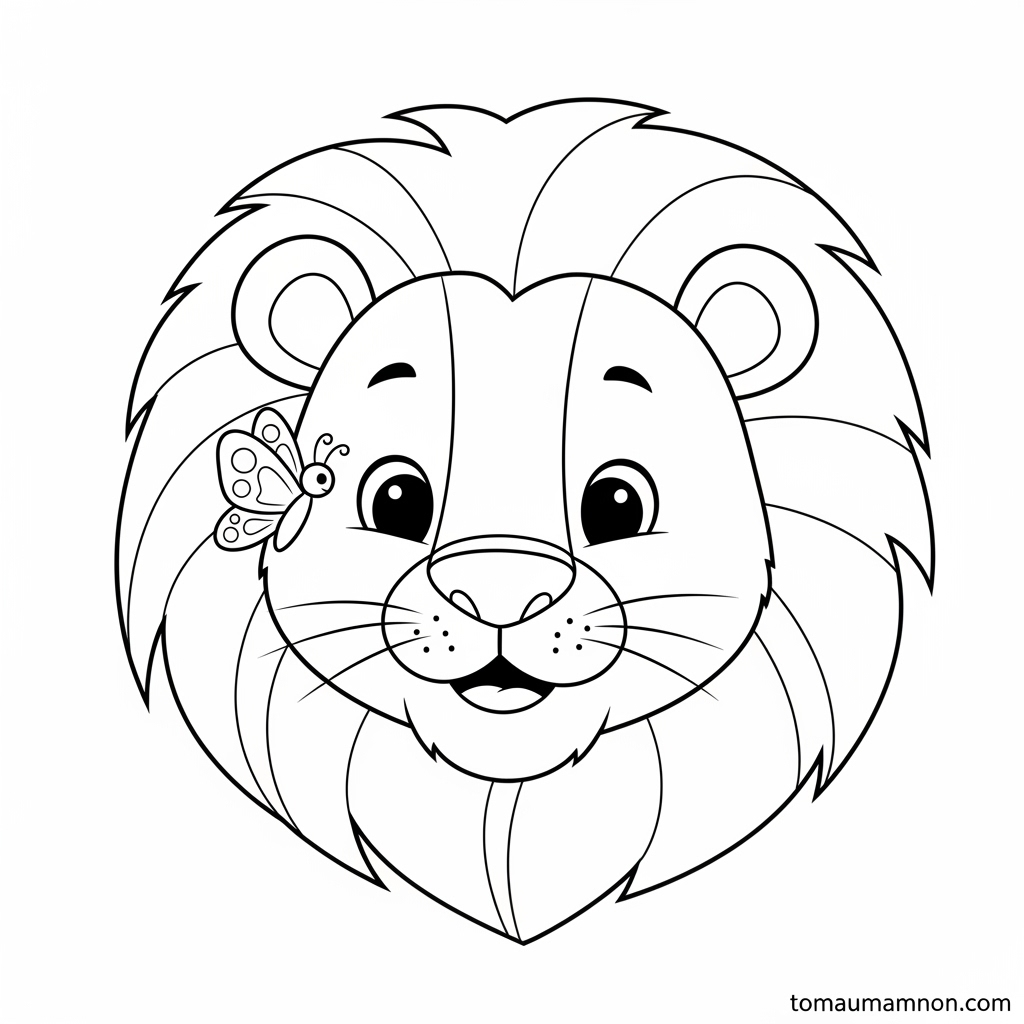 Tải Trọn Bộ Tranh Tô Màu Sư Tử Miễn Phí Cho Bé Mầm Non tô màu vua sư tử Simba