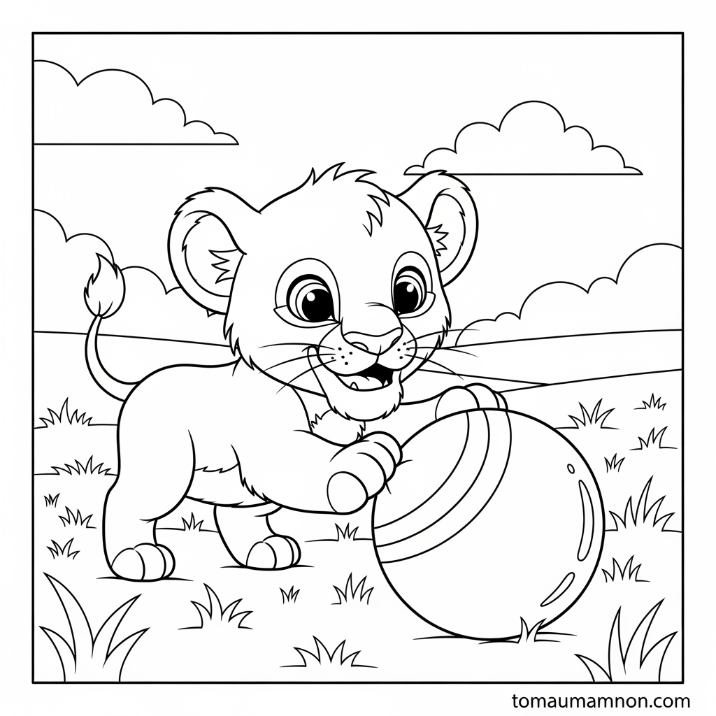 Tải Trọn Bộ Tranh Tô Màu Sư Tử Miễn Phí Cho Bé Mầm Non tranh tô màu sư tử cho bé mầm non