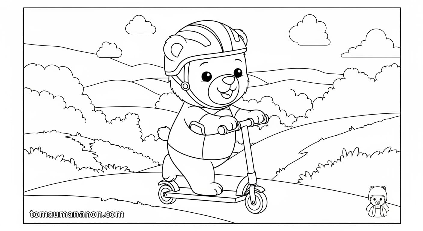 Tranh Tô Màu An Toàn Giao Thông Trẻ nhỏ trên vạch qua đường