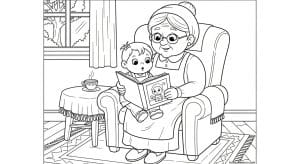 tranh to mau ba ngoai 1