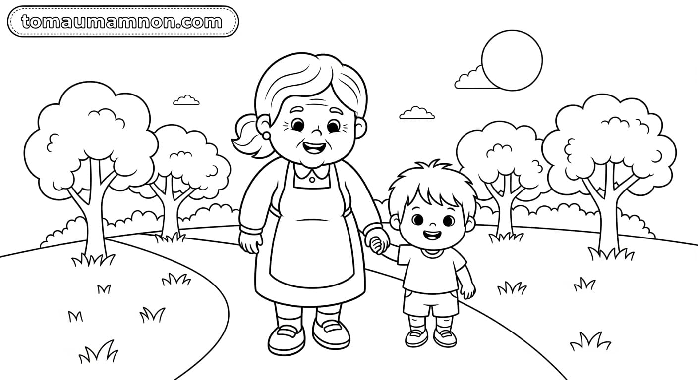 Tranh Tô Màu Bà Ngoại Bộ sưu tập tranh tô màu bà ngoại miễn phí