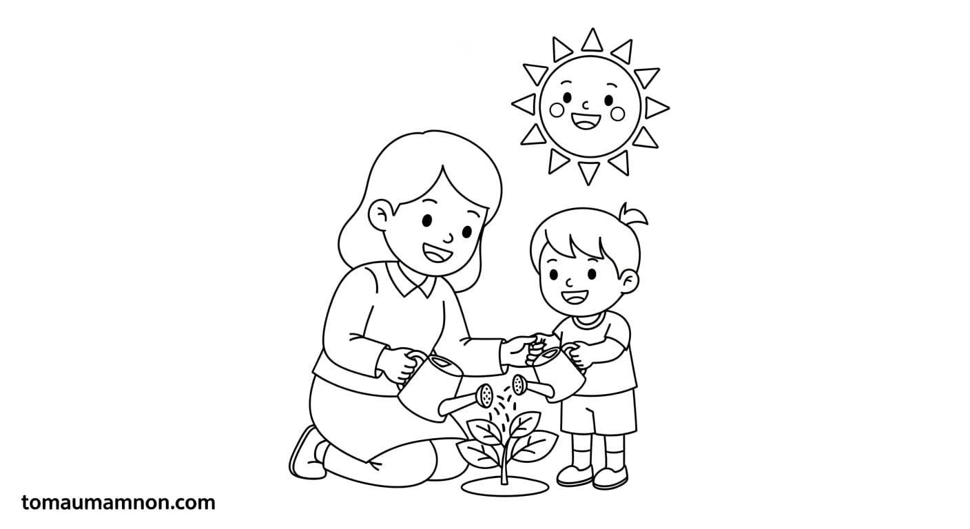 Tranh Tô Màu Bác Hồ Với Thiếu Nhi Tô màu Bác Hồ vui cùng thiếu nhi