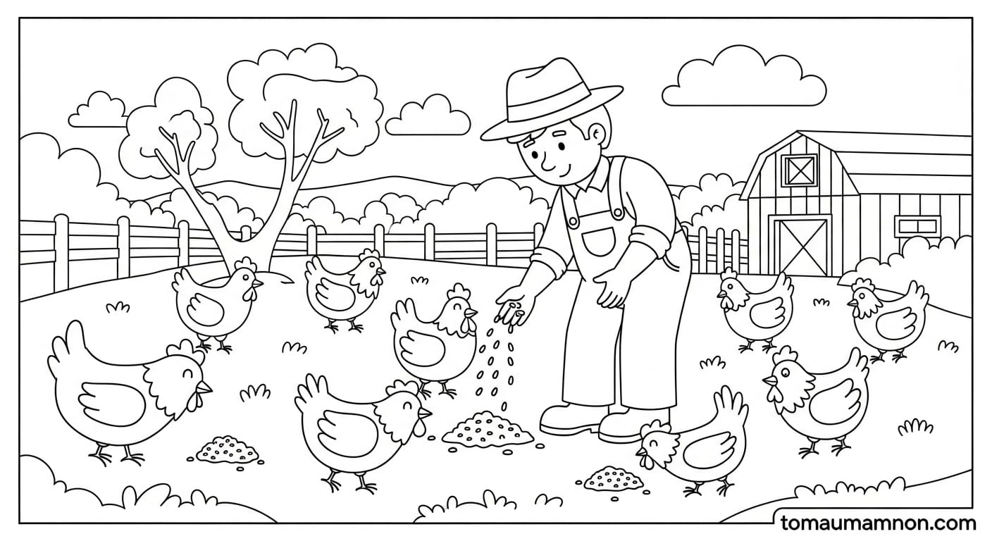 Tranh Tô Màu Bác Nông Dân Hình ảnh bác nông dân mỉm cười