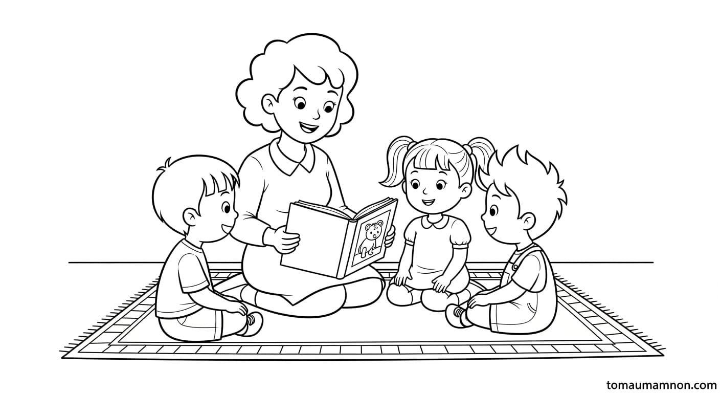 Bé tập tô màu phát triển tư duy