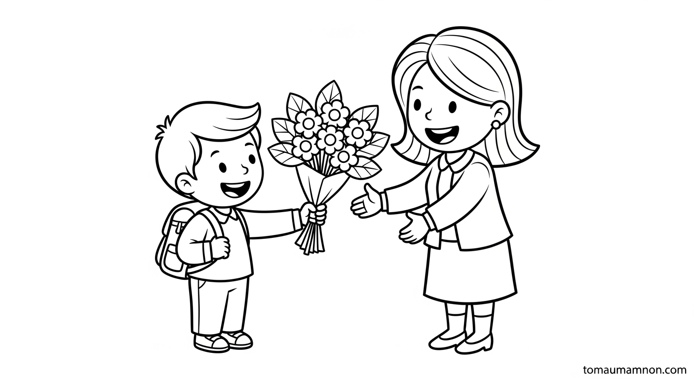 Tranh tô màu bé và cô giáo Tranh tô màu bé và cô giáo cùng đọc sách
