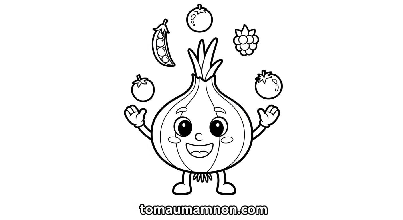 Tranh Tô Màu Các Loại Rau Bông súp lơ trắng