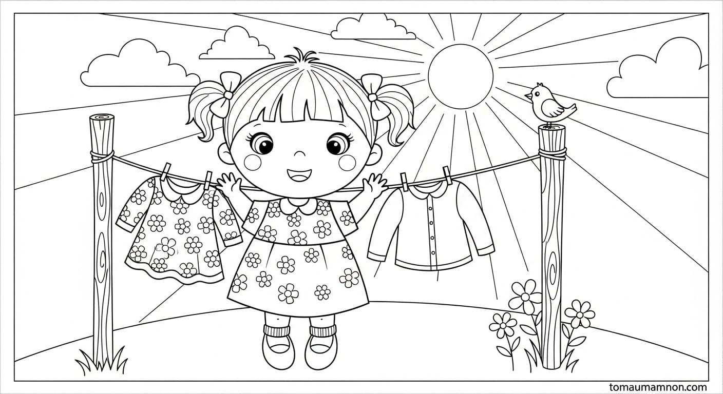 Tranh Tô Màu Cái Áo Tranh tô màu cái áo 5