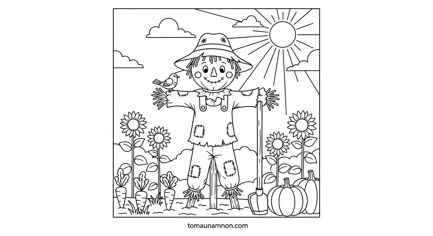 Tranh Tô Màu Cái Cuốc Tranh tô màu cái cuốc 1