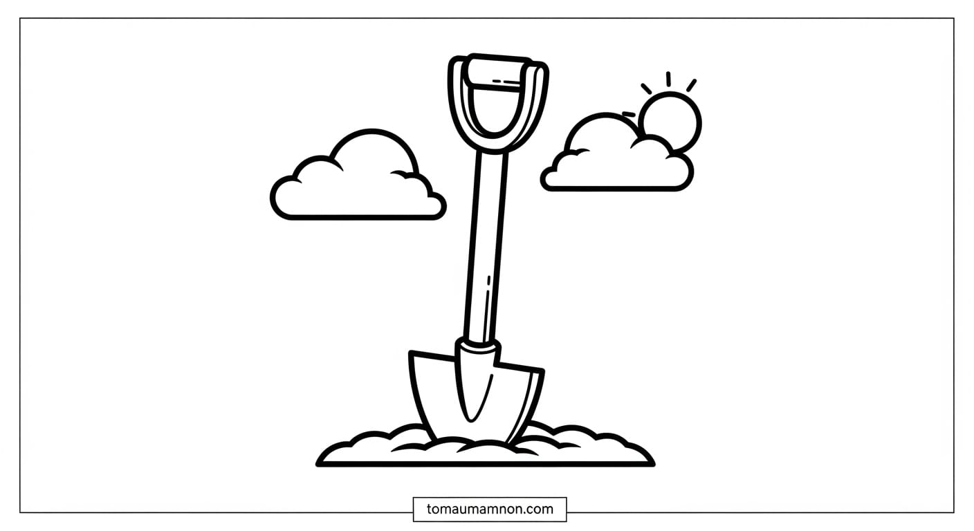 Tranh Tô Màu Cái Cuốc Tranh tô màu cái cuốc 5