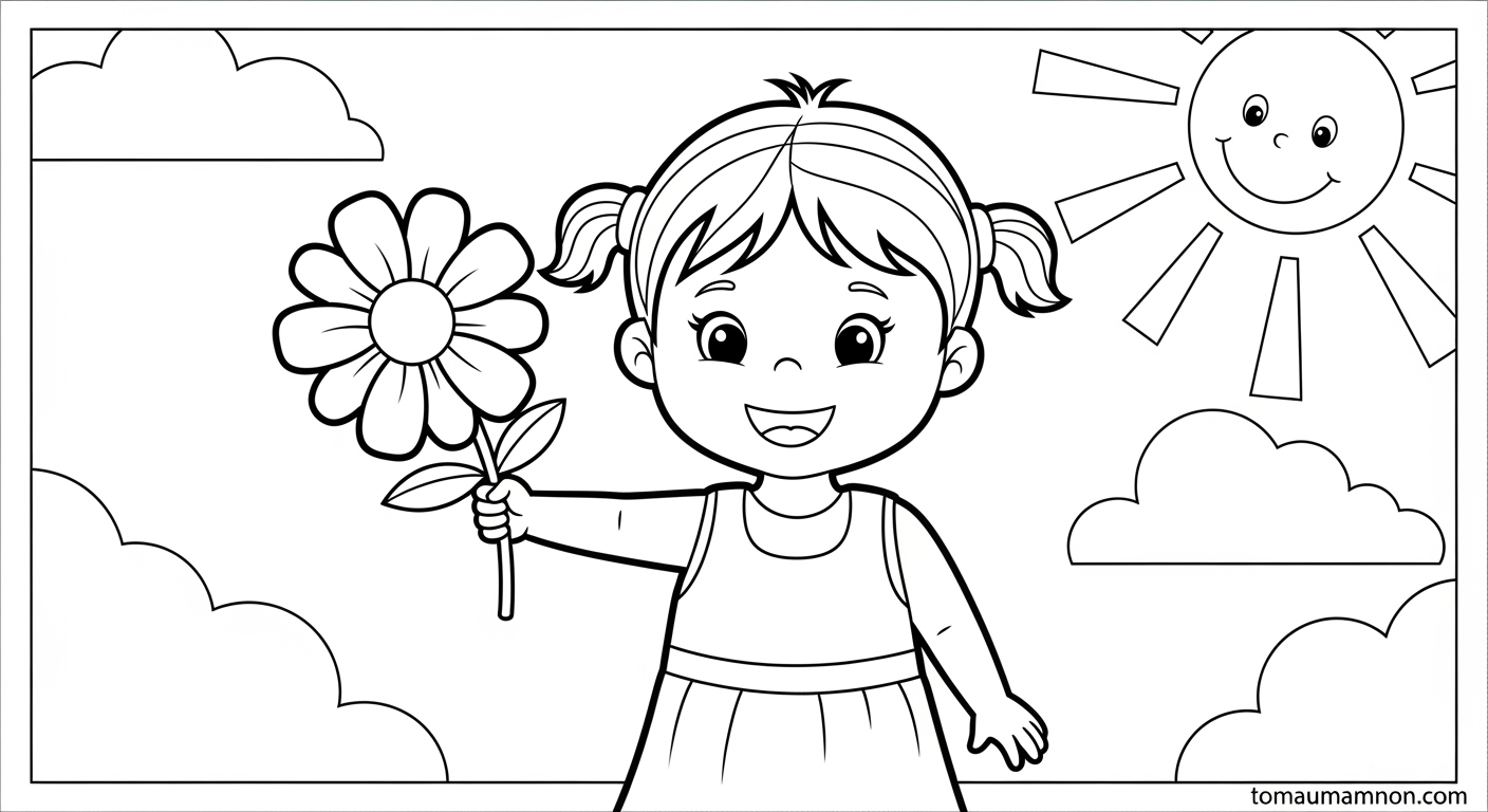 Tranh Tô Màu Cái Váy Tranh tô màu cái váy đẹp cho bé