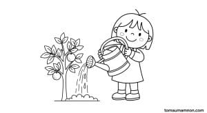 tranh to mau cay an qua 1