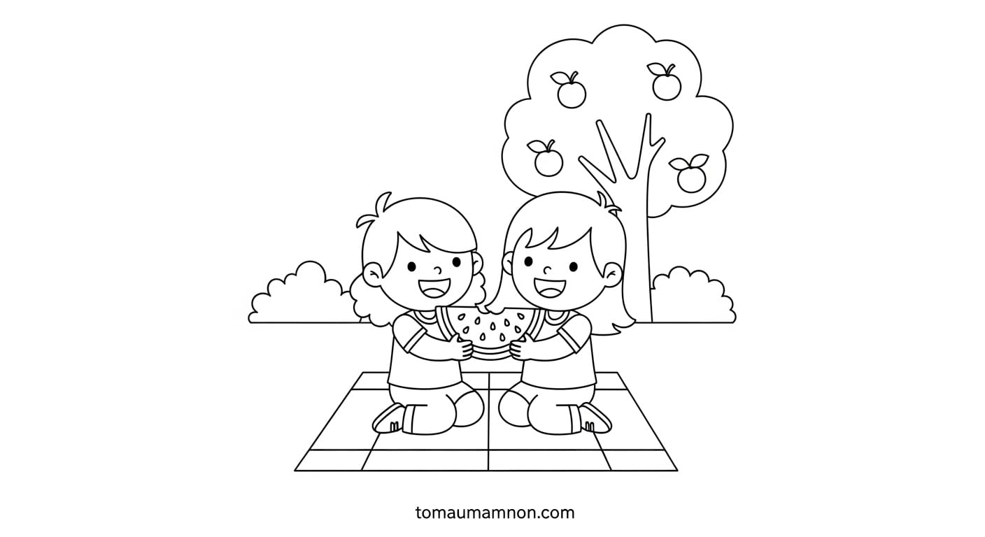 Lợi ích tô màu trái cây cho bé