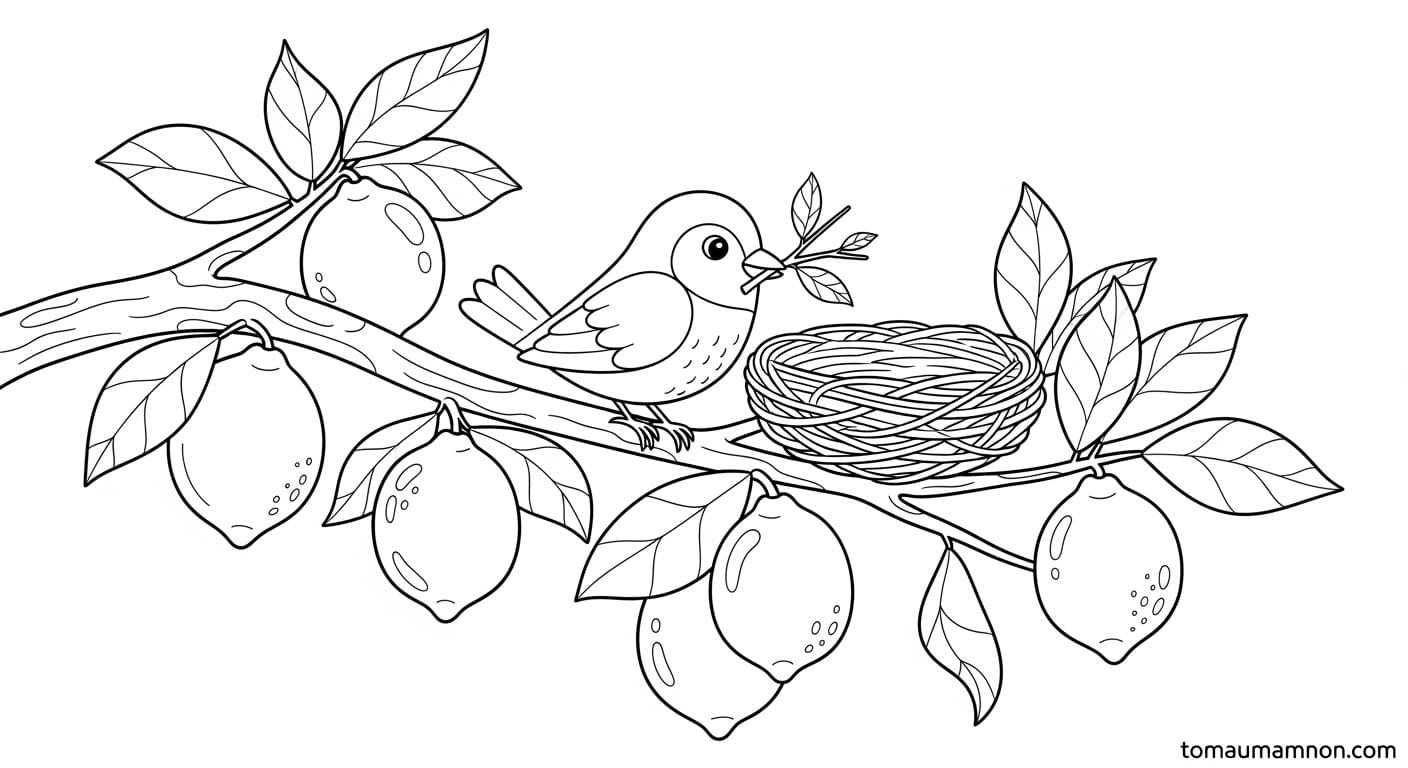 Tranh tô màu trái cây PDF