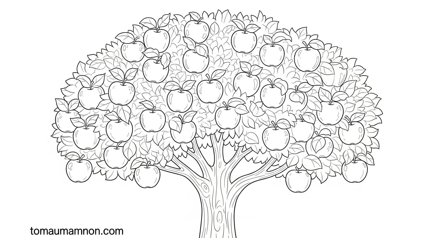 Tranh Tô Màu Cây Hoa tranh tô màu cây hoa 5