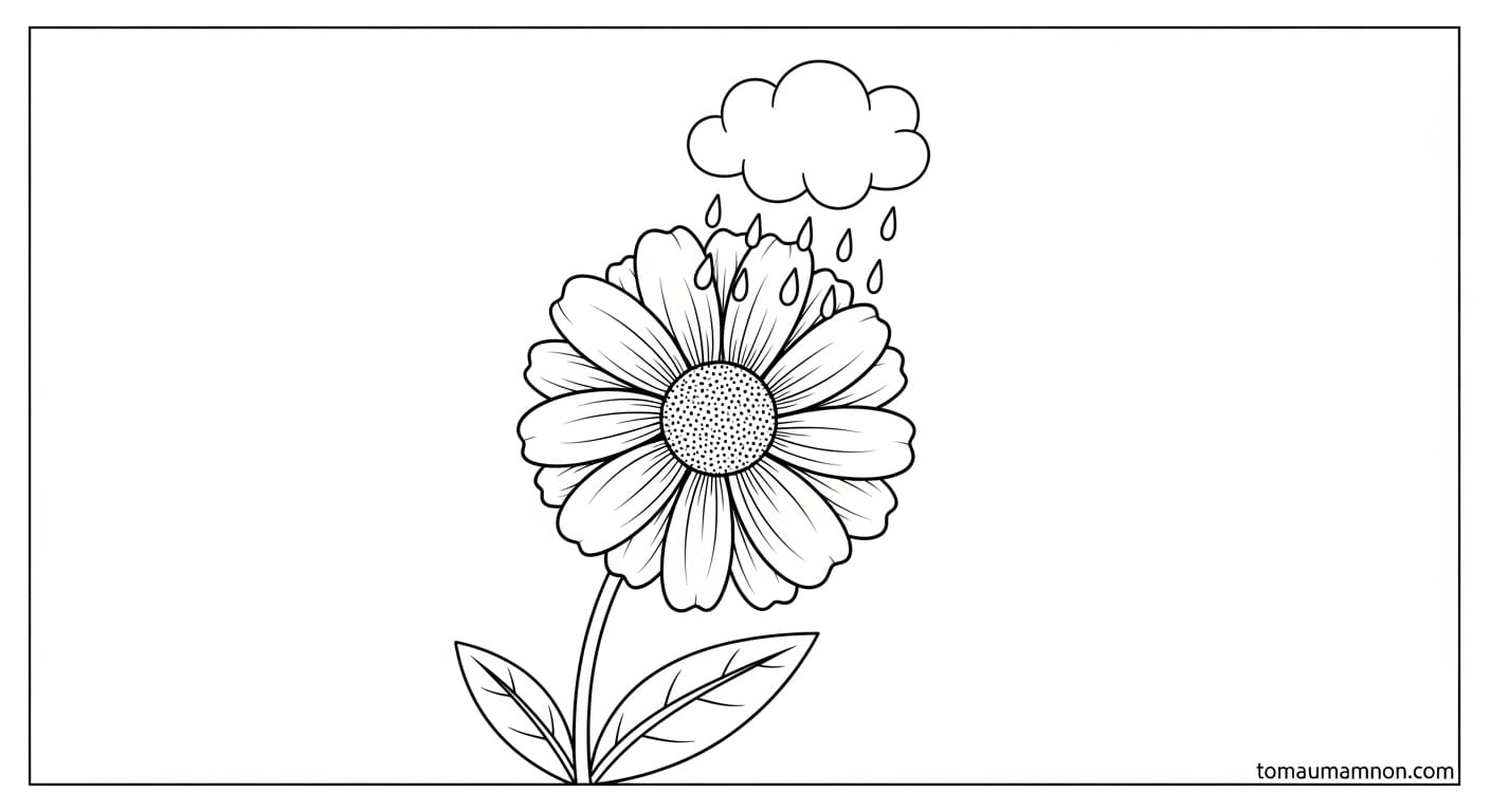 Tranh Tô Màu Cây Hoa tranh tô màu cây hoa 6